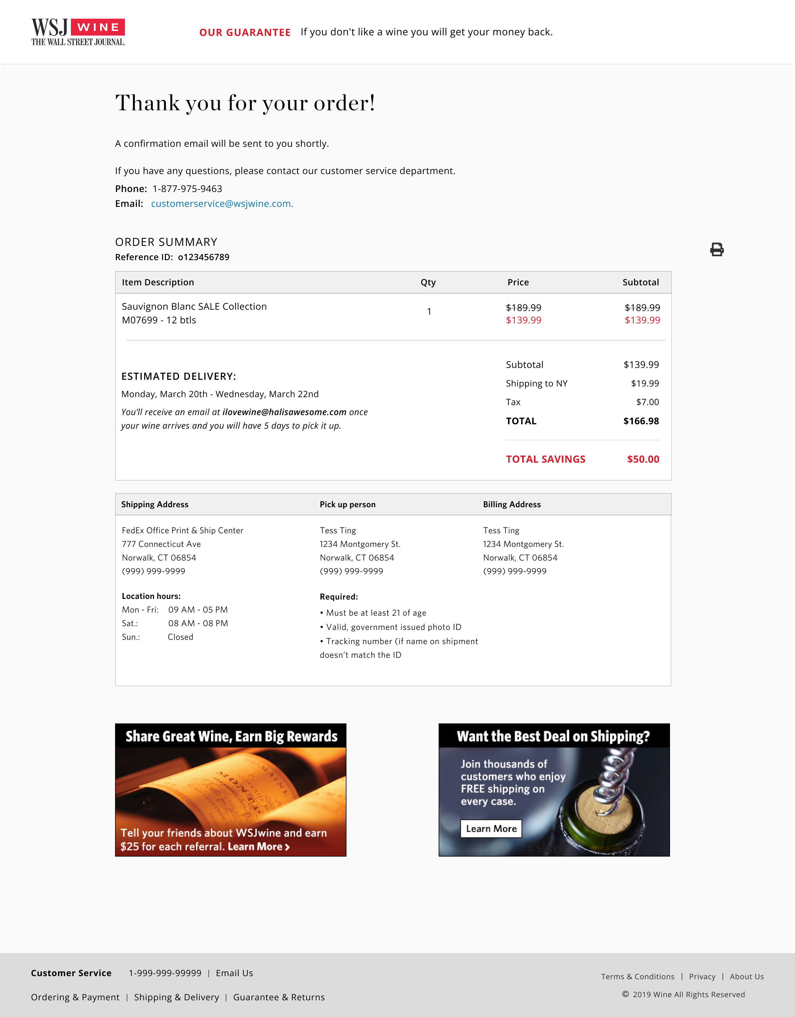 Order Confirmation