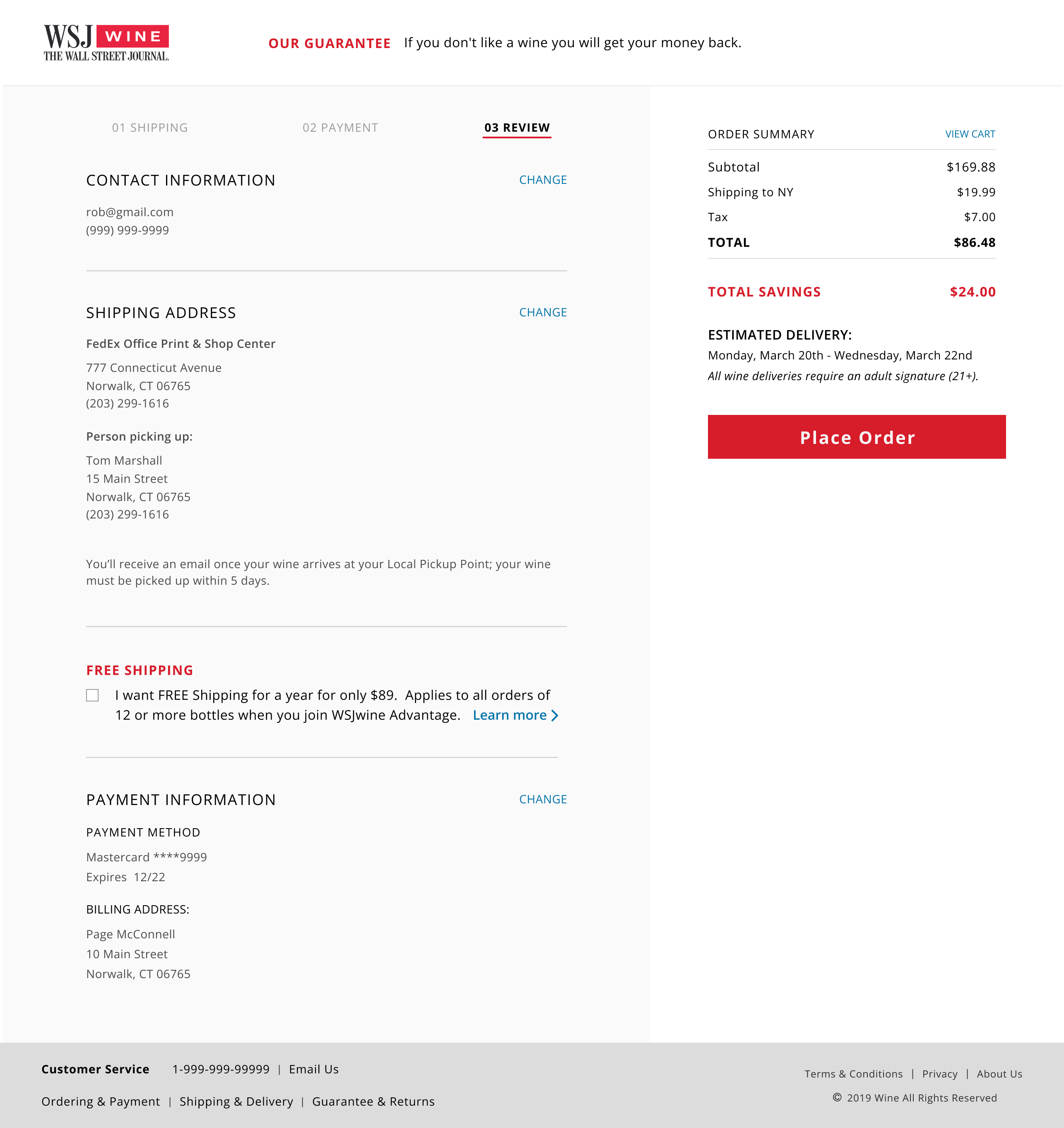 Review Order