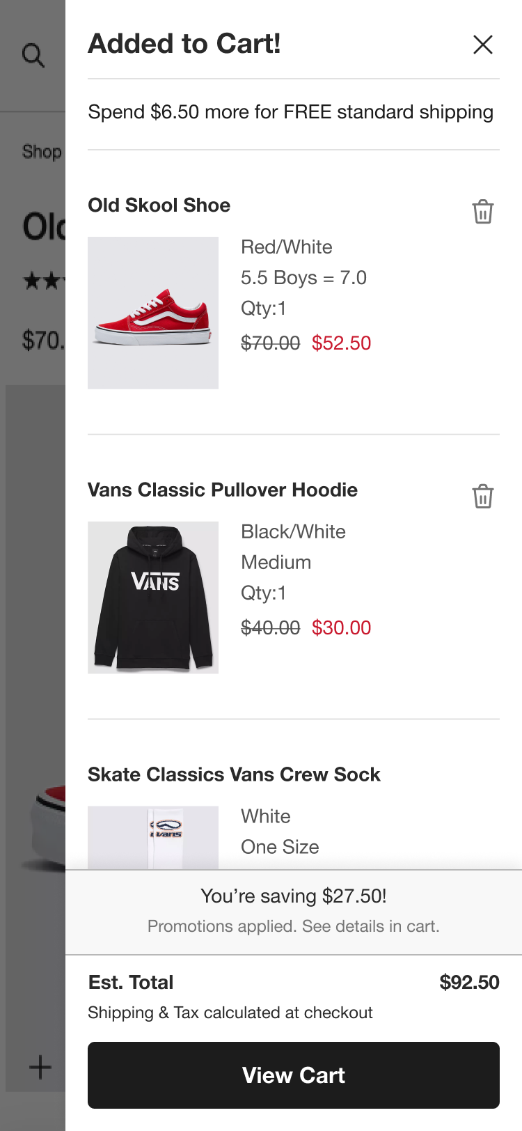Vans Mini Cart