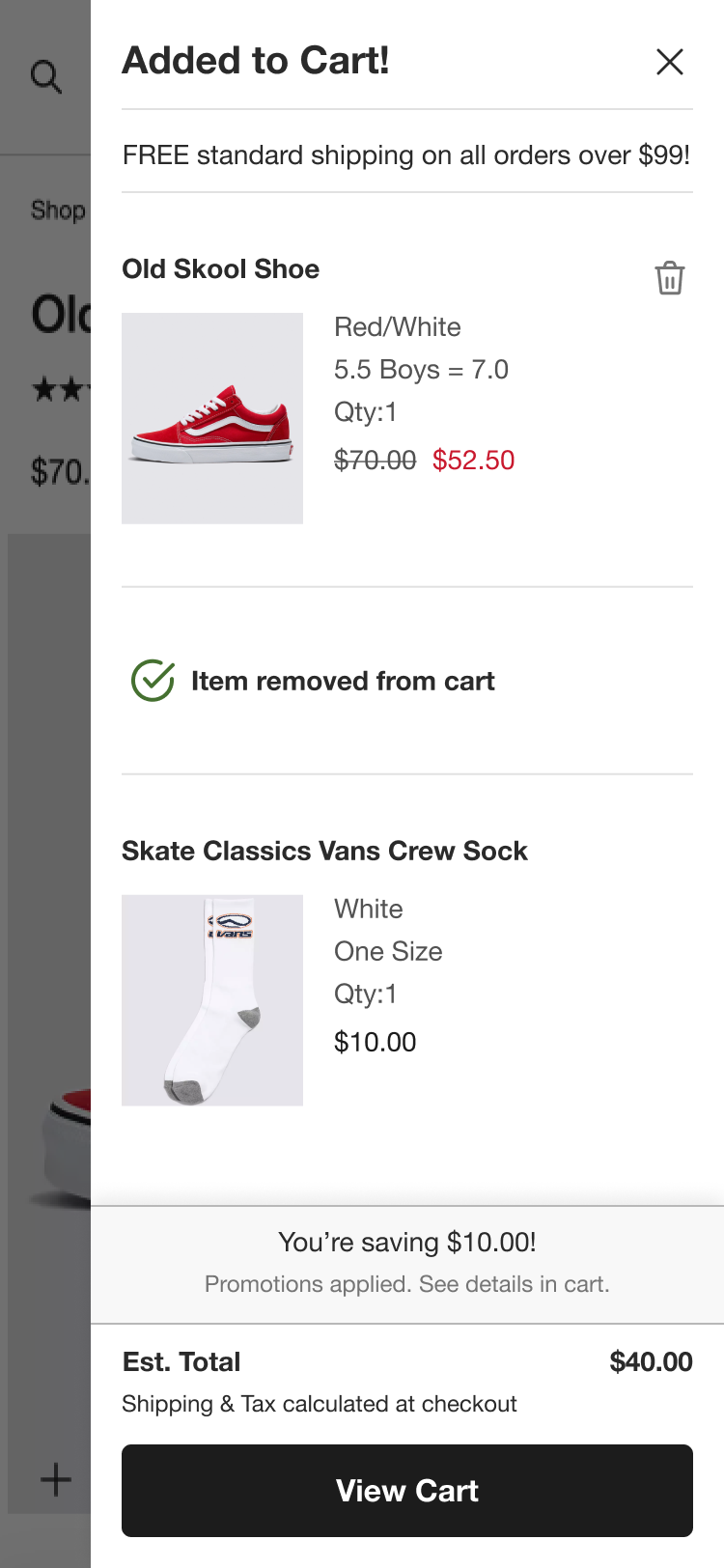 Vans Mini Cart