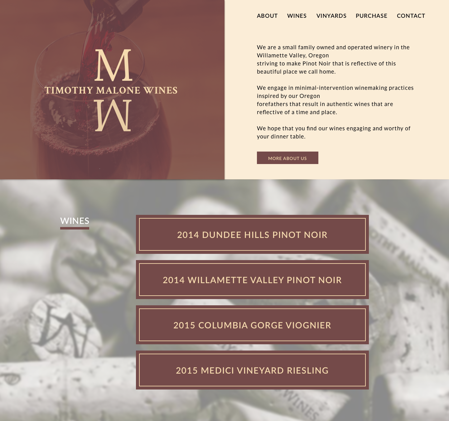 Image of the Timothy Malone Wines mockup